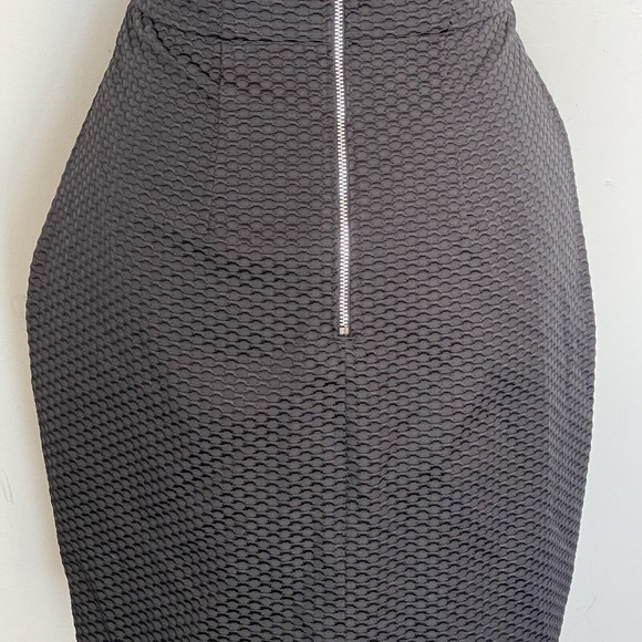 Ivy+ blu Womens Dress Size 2 Sleeveless Pleated Black Textured Holiday Night Out - Picture 8 of 12